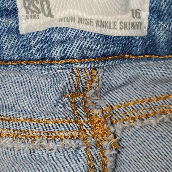 RSQ High Rise ankle skinny Jeans Girls Size 16 - Picture 3 of 9